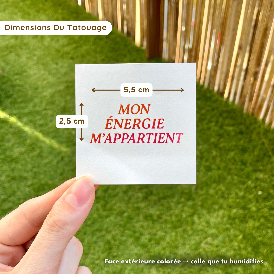 Mon Énergie - Tatouage Éphémère