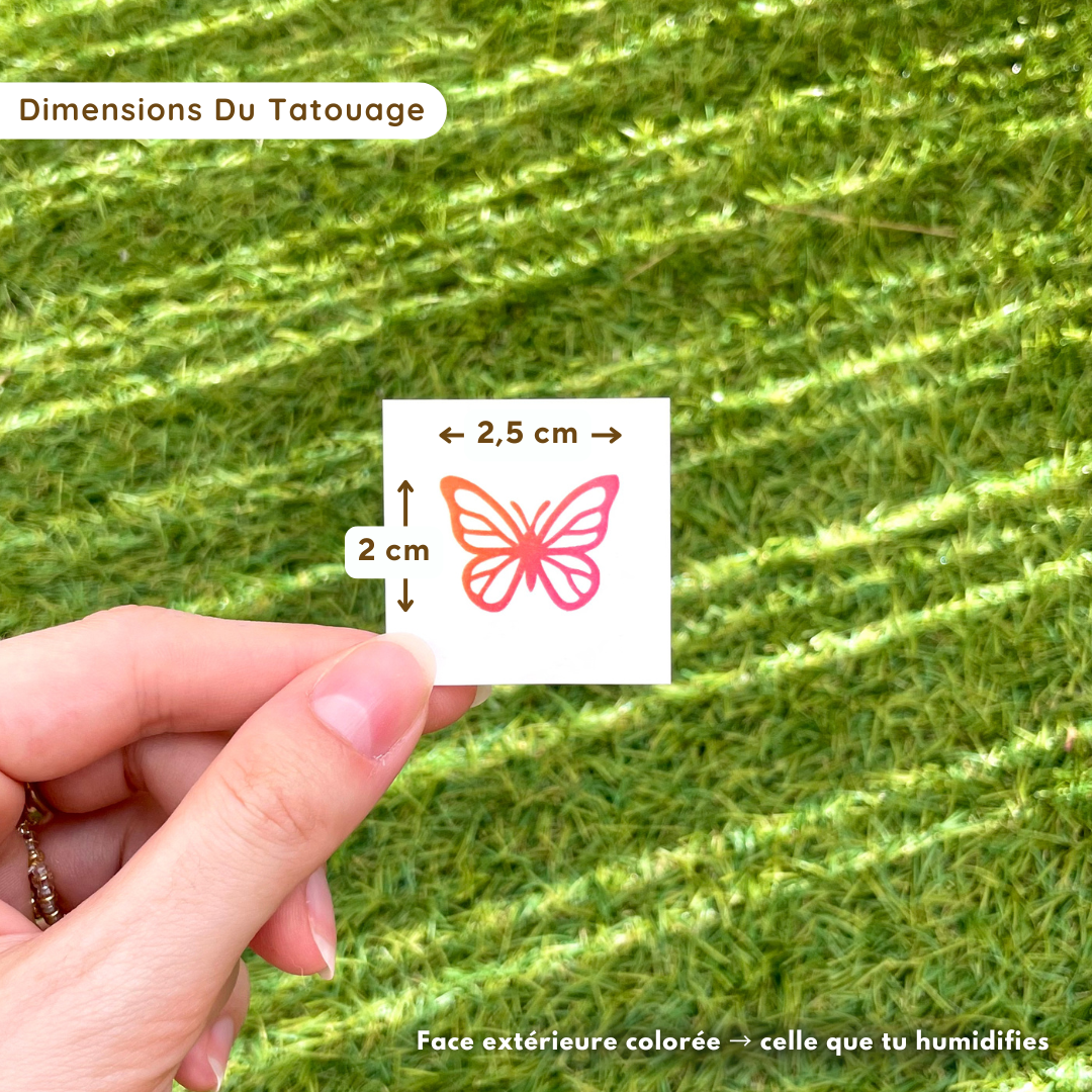 Papillon Sauvage - Tatouage Éphémère