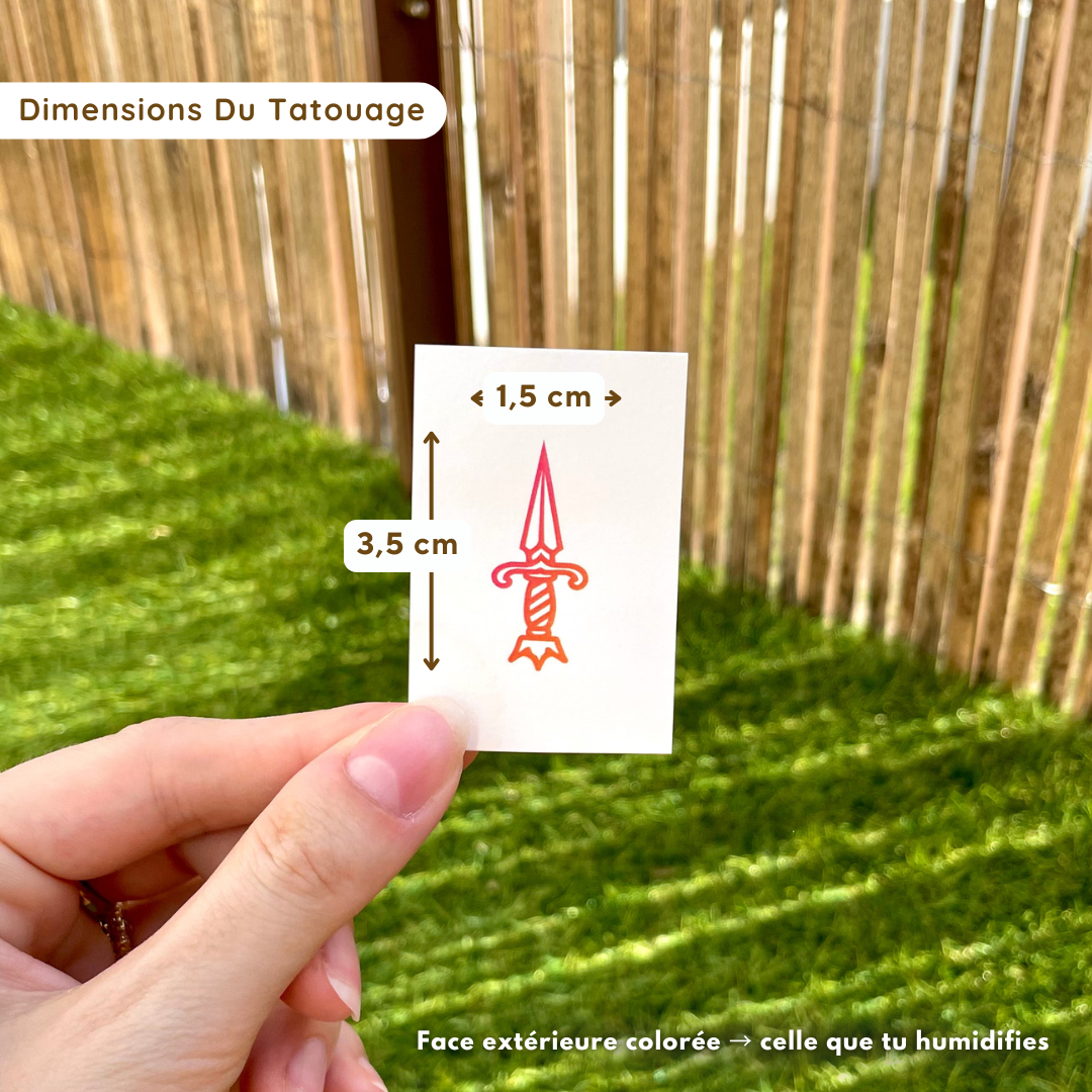Mini Dague - Tatouage Éphémère