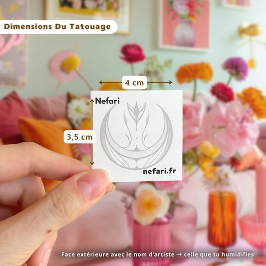 Lune Enchantée - Tatouage Éphémère