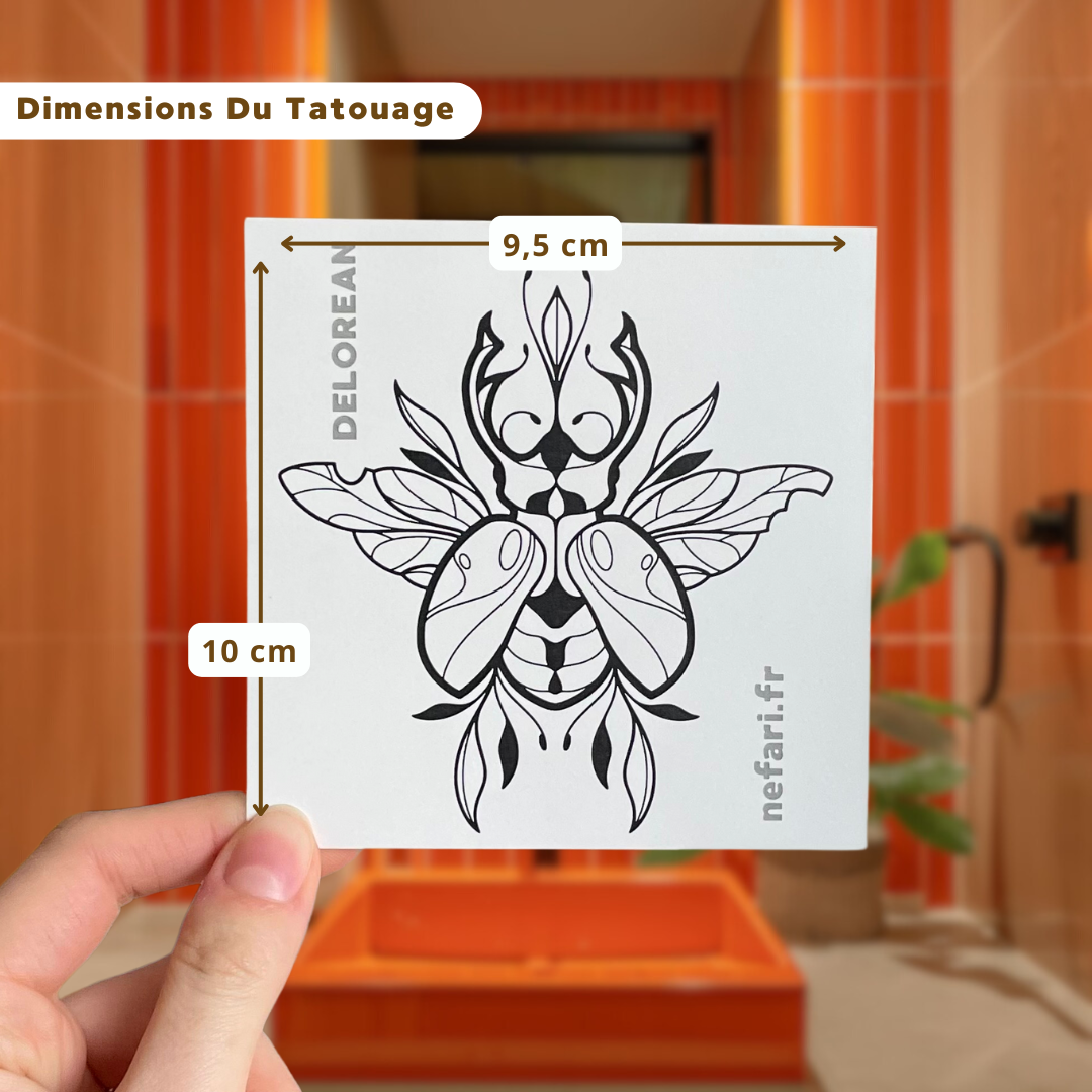 Scarabée Sacré - Tatouage Éphémère