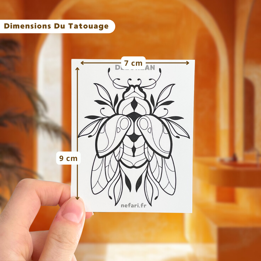 Scarabée Royal - Tatouage Éphémère