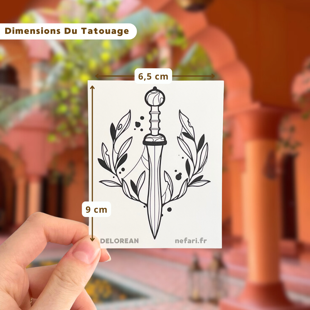 Dague Sauvage - Tatouage Éphémère