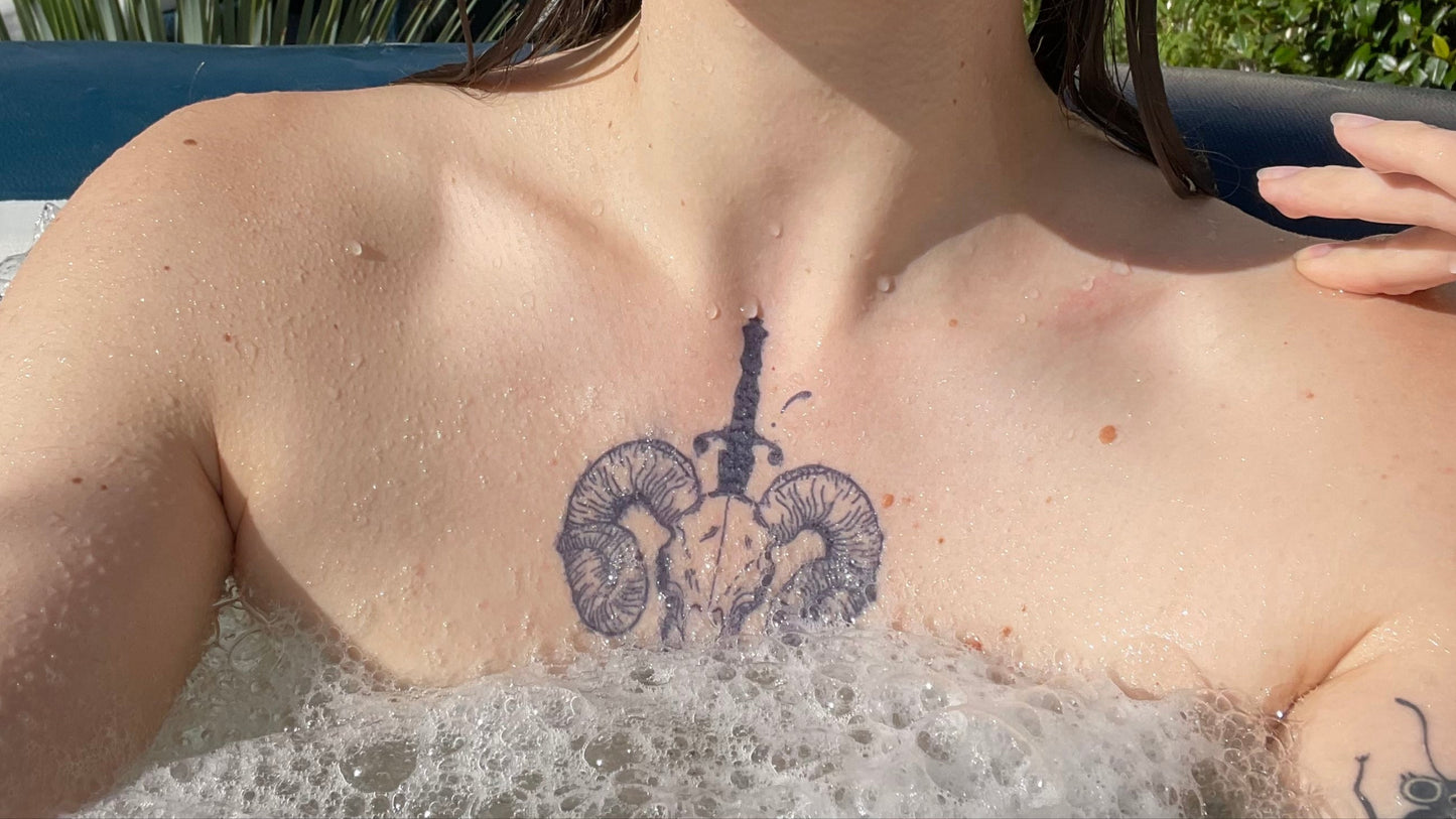 Crâne Mystique - Tatouages Éphémères