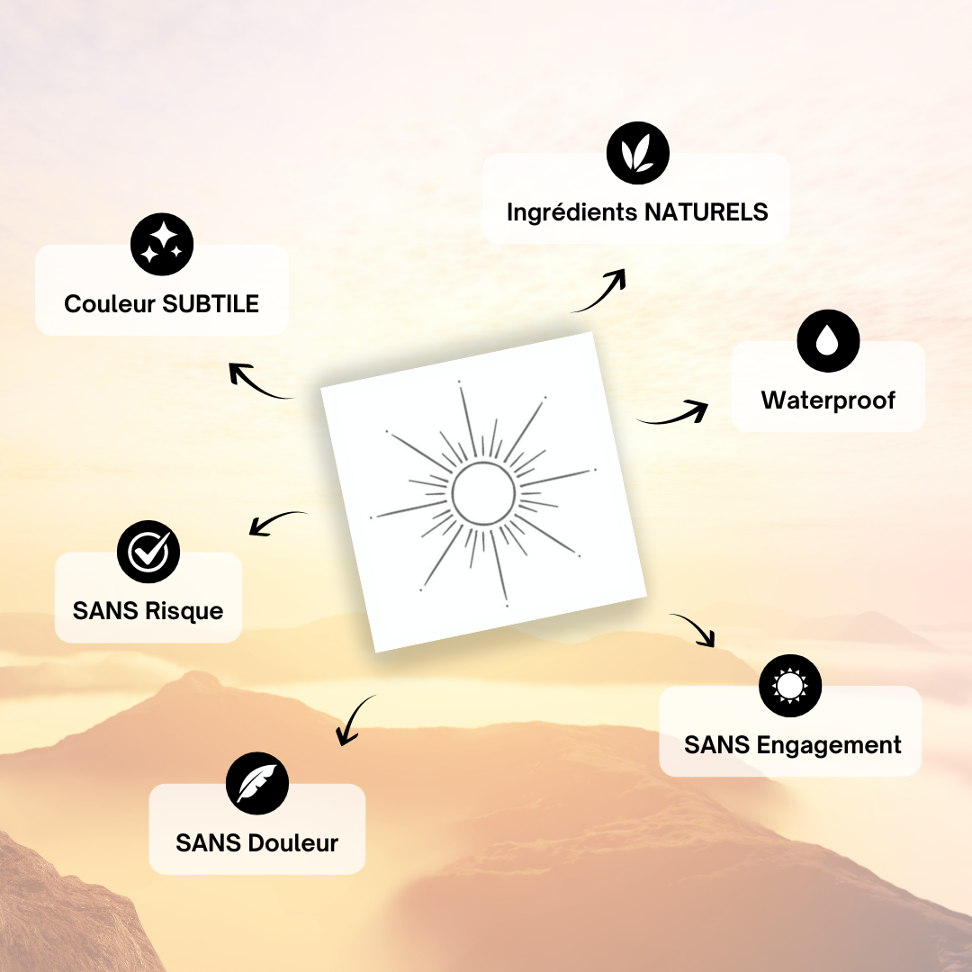 Kaïa – Tatouage Soleil minimaliste