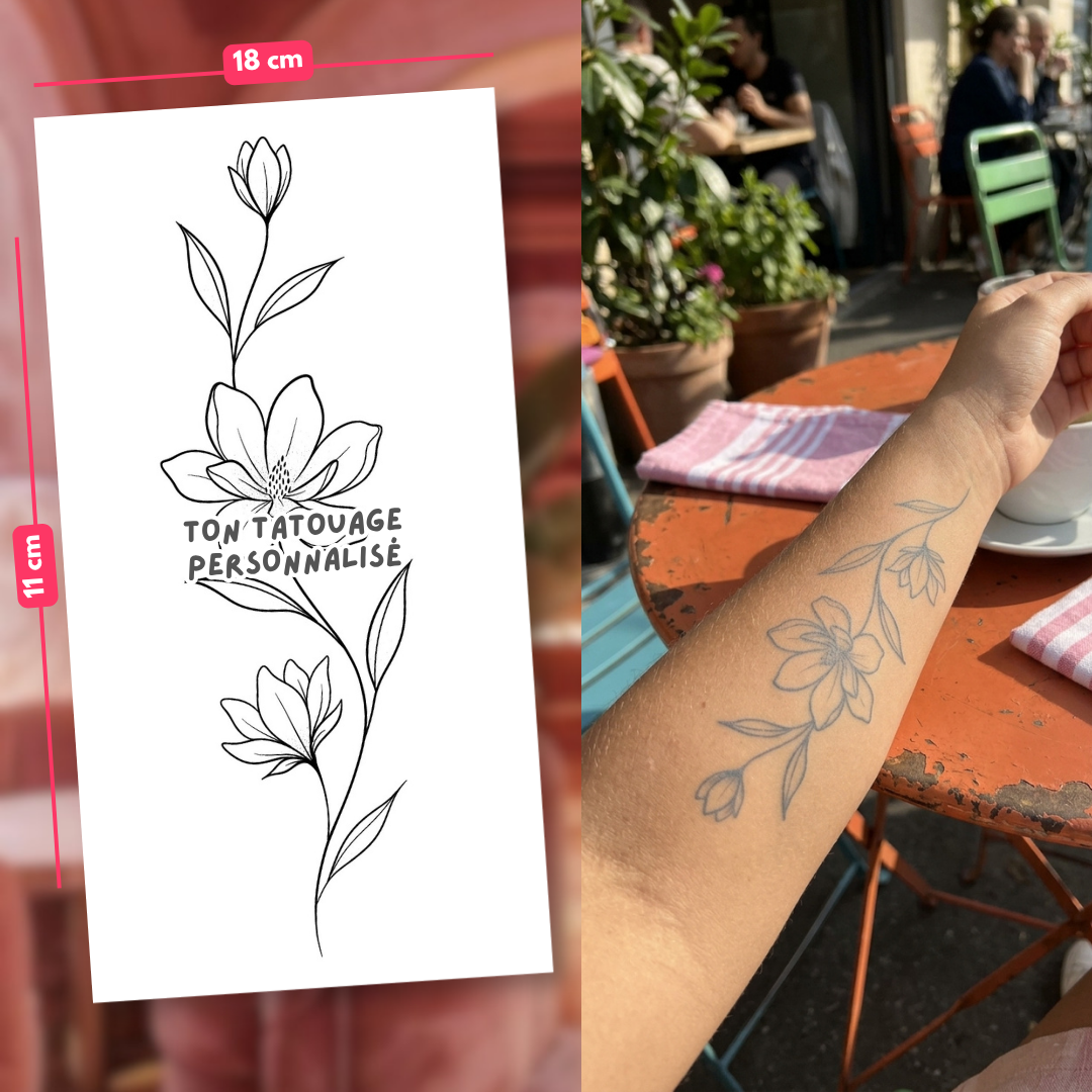 Tatouage personnalisé maxi (11x18cm)