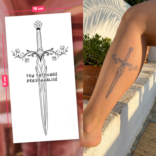 Tatouage personnalisé maxi (11x18cm)