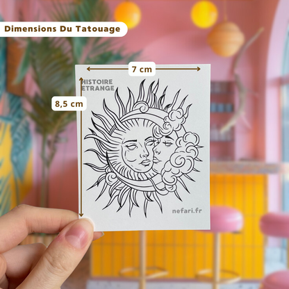 Lune & Soleil by Histoire Étrange - Tatouage éphémère