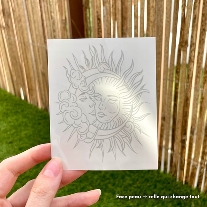 Lune & Soleil by Histoire Étrange - Tatouage éphémère