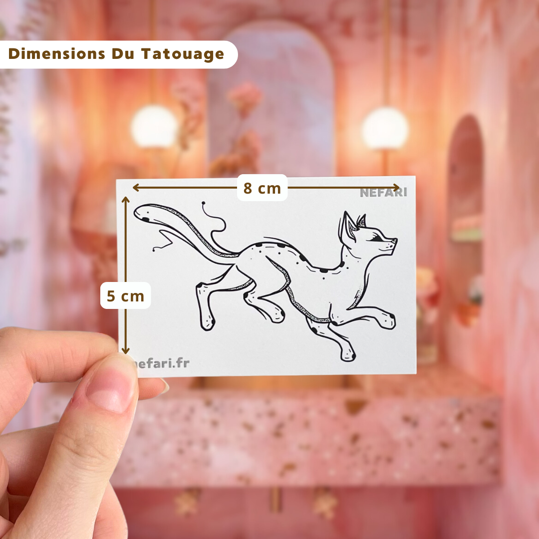 Chat Egyptien - Tatouage Éphémère