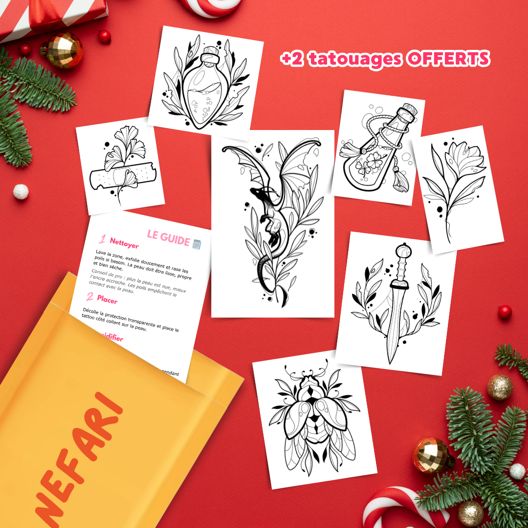 Pack Cadeau Delorean - 7 Tatouages Éphémères