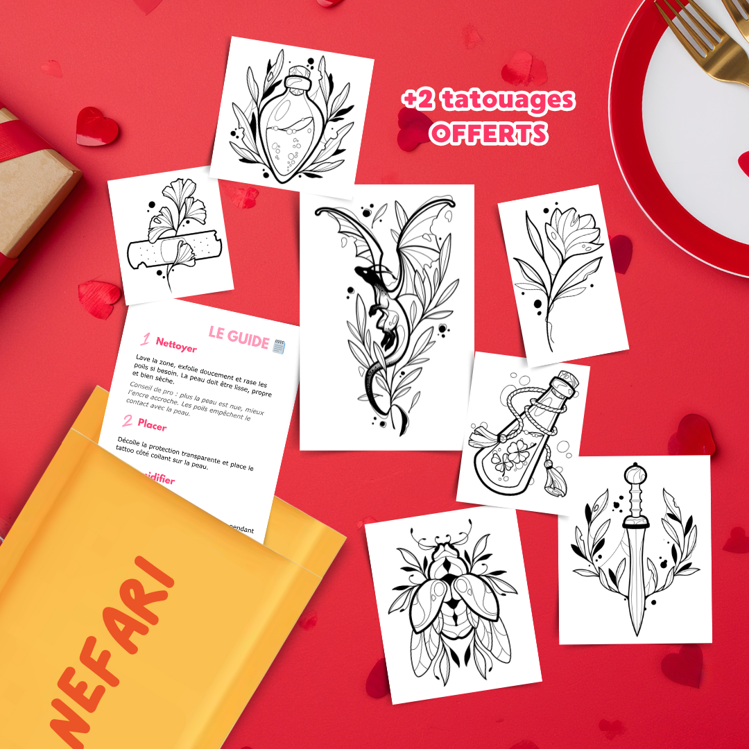 Pack Cadeau Delorean - 7 Tatouages Éphémères