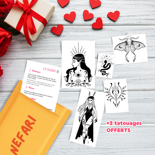 Pack Cadeau Dibella - 5 Tatouages Éphémères