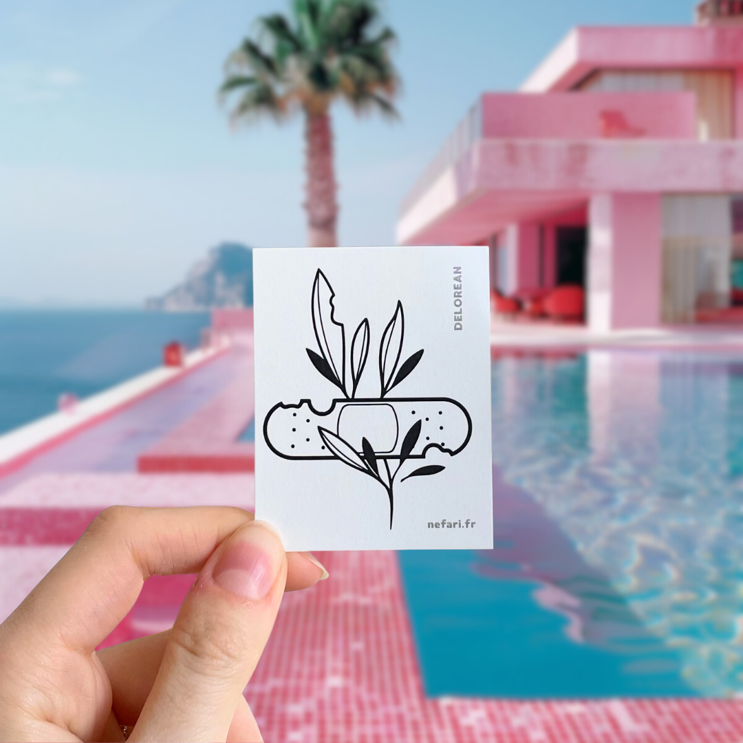 Pansement et feuillage - Tatouage Éphémère