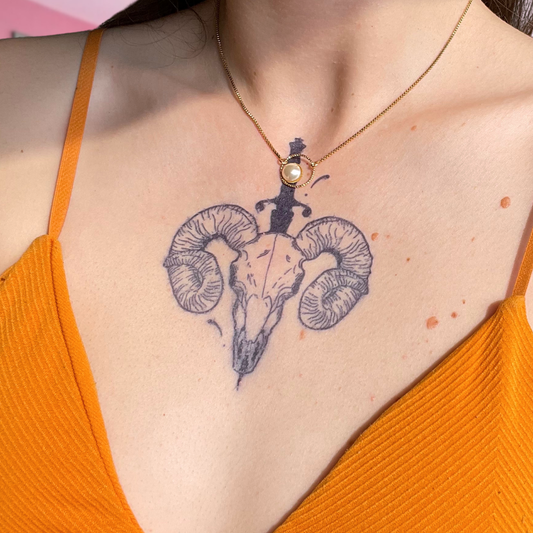 Crâne Mystique - Tatouages Éphémères