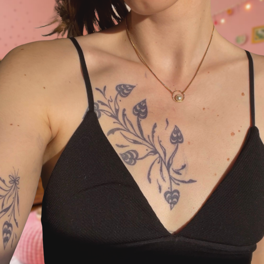 Grand Feuillage - Tatouage Éphémère