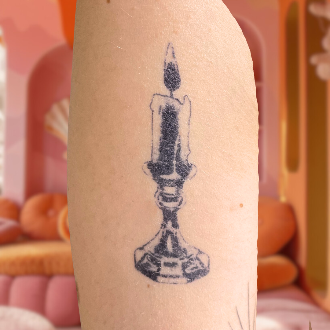 Bougie - Tatouage Éphémère