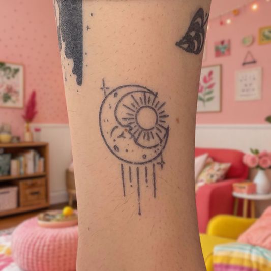 Moon and Sun - Tatouage Éphémère