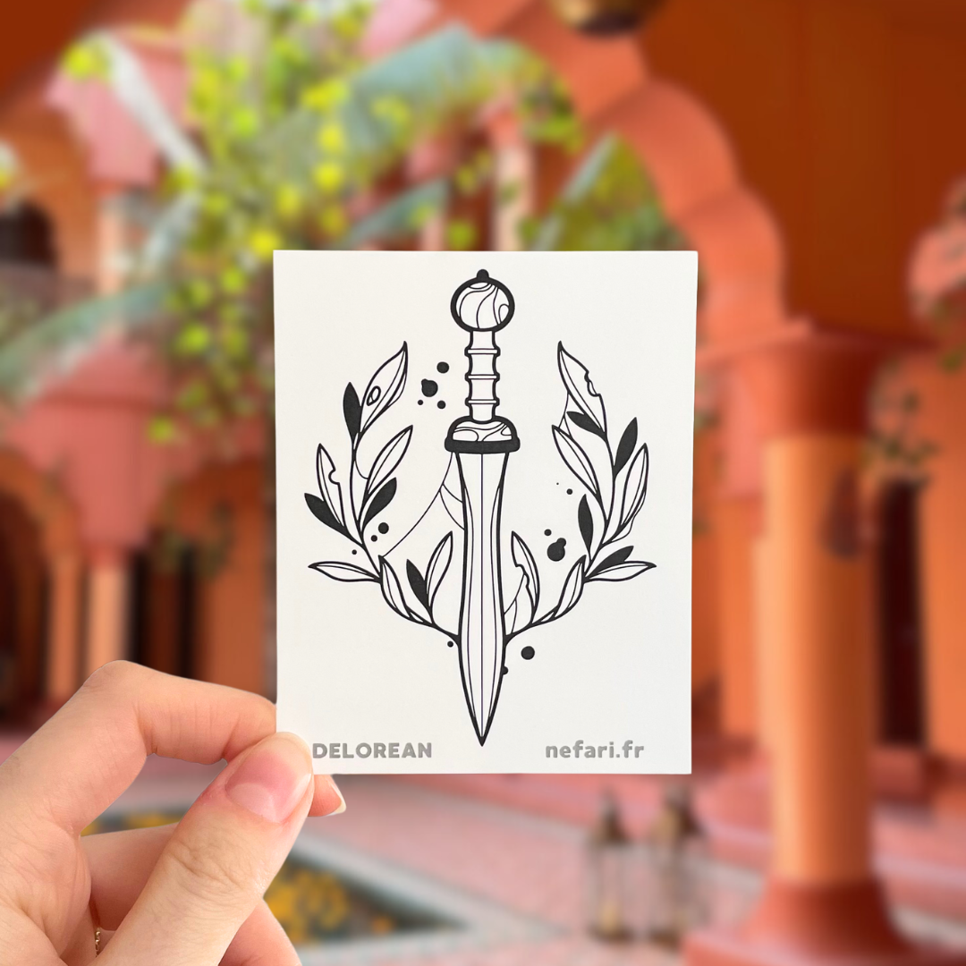 Dague Sauvage - Tatouage Éphémère