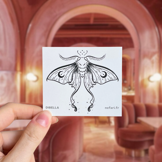 Papillon Nocturne - Tatouage Éphémère