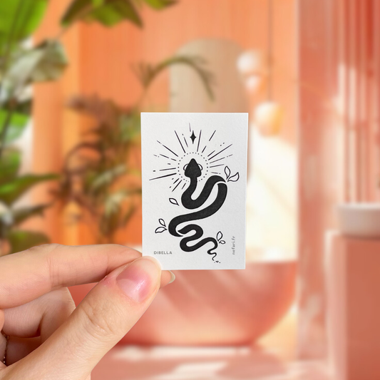 Serpent Céleste - Tatouage Éphémère