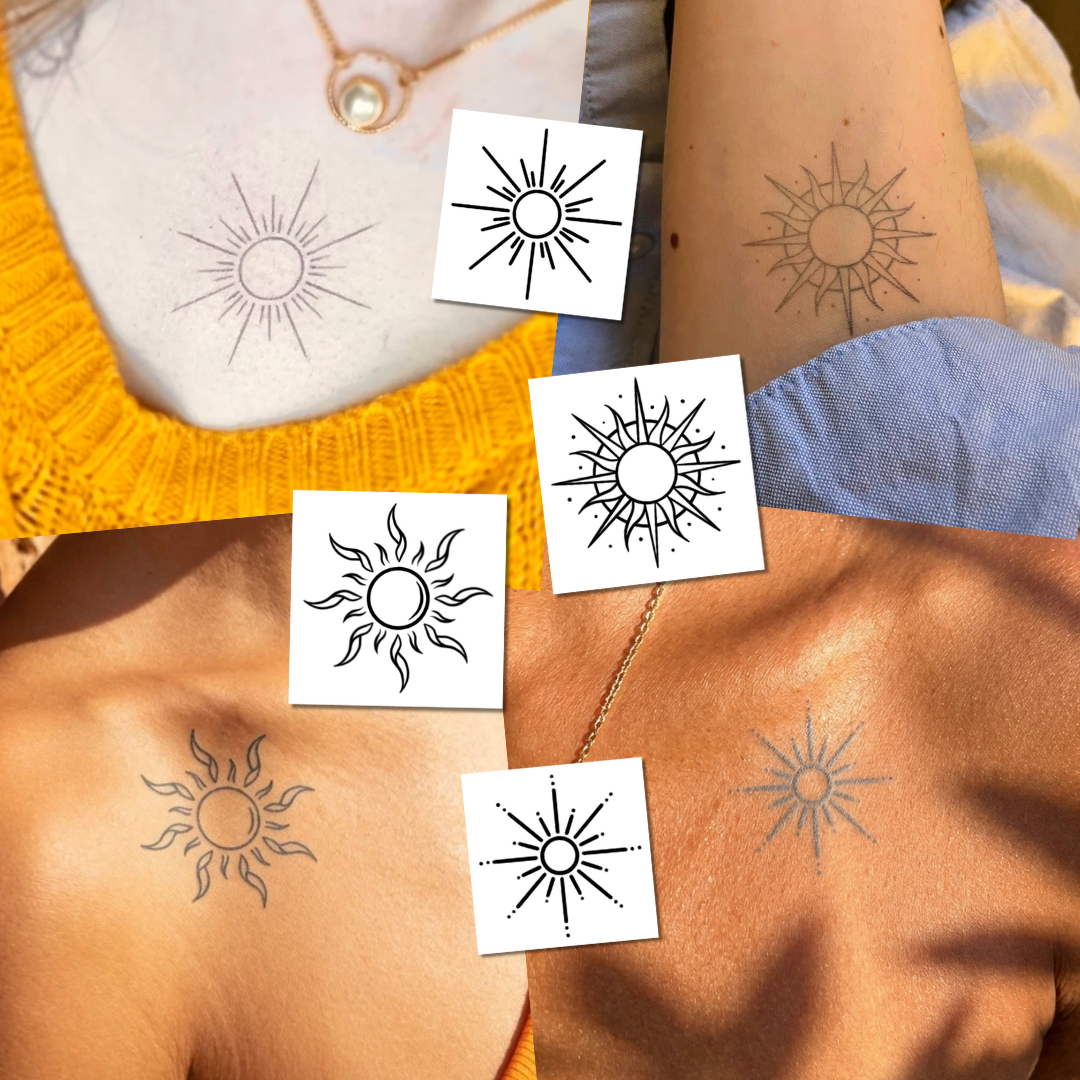 Pack Soleil - 4 tatouages
