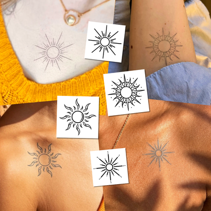 Pack Soleil - 4 tatouages